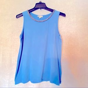Blue Lila rose tank top